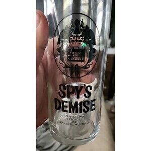 Vintage Safe House Milwaukee “Spy’s Demise” Cocktail Glass Barware Logo